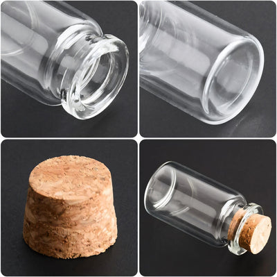 MAOOY Reagenzgläser 80 Stück Mini Reagenzglas Mit Korken 8ml 22 X 40mm Kleine Glasflaschen Zum Befül