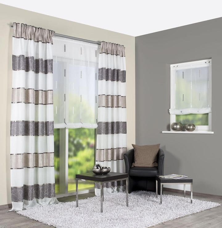 Home Fashion Fertigschal, Stoff, Stein, 245 x 140 cm