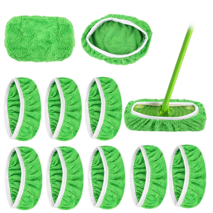 8 Stück Bodentücher für Swiffer, Mehrweg Flachmopptuch 25,4x11,5cm, Bodenwischer Nass für Swiffer Sw