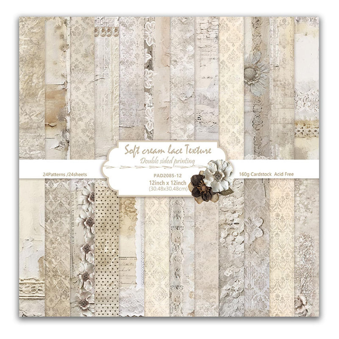 Scrapbook Papier Vintage Scrapbook Bastelpapier mit Blumen Muster, 24 Blatt Doppelseitiges Scrapbook