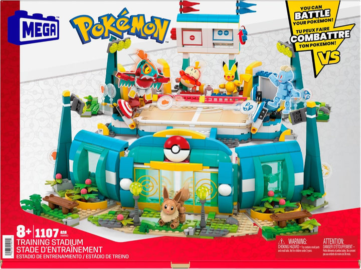 MEGA Pokémon Actionfigur-Bauspielzeug, Trainingsarena mit 1101 Teilen, Kampfspiel und 5 bewegliche F