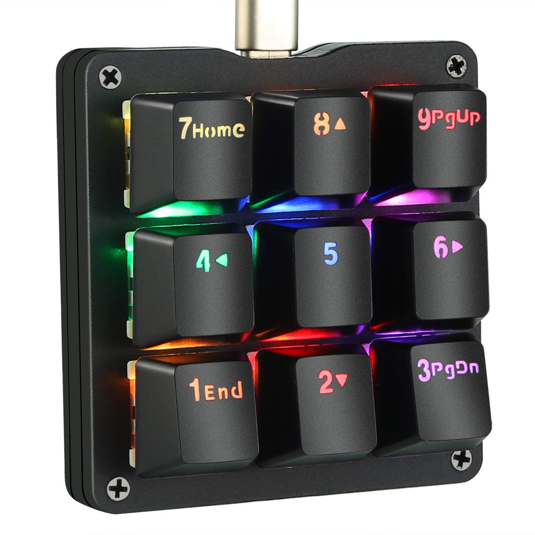 Koolertron Makro Tastatur Programmierbare Tastatur, LED-Hintergrundbeleuchtung Tragbare Mini Mechani