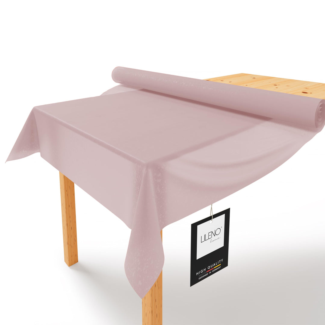 LILENO HOME Tischdeckenrolle 1,10 x 25 m - Tischdecke Rosé aus Vlies - Stoffähnlich, abwaschbare Tis