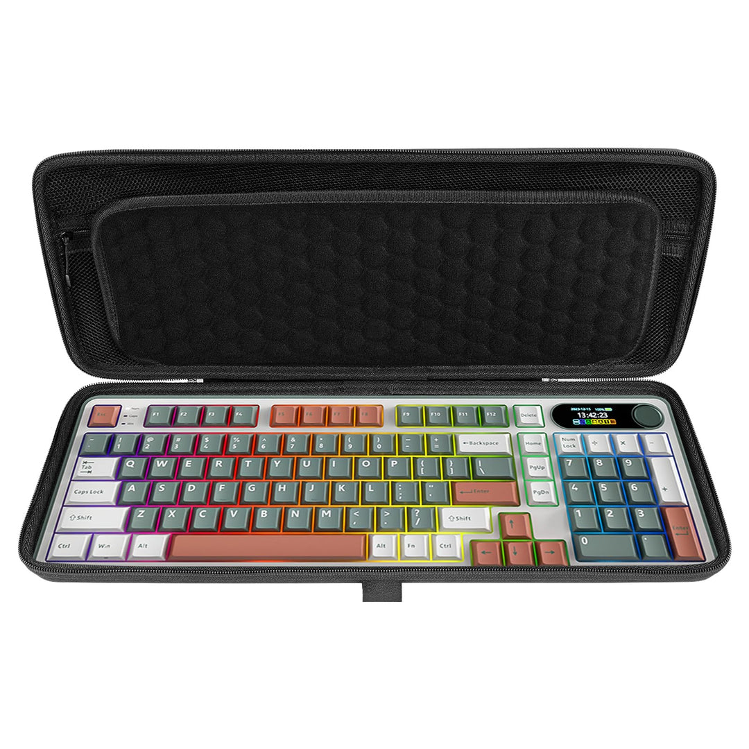 Linkidea Hartschalen-Reiseetui für kompakte 90 % - 96 % Tastatur, Computer mit 100 Tasten, kabellose