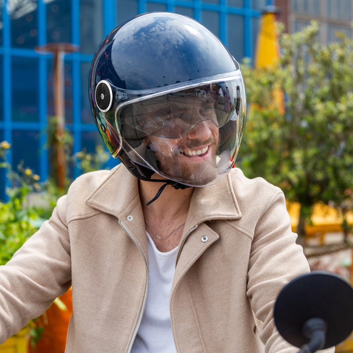 VINZ Tobia Jethelm mit Doppelvisier | Roller Helm Fashionhelm | In Gr. XS-XXL | Jet Helm mit Sonnenb