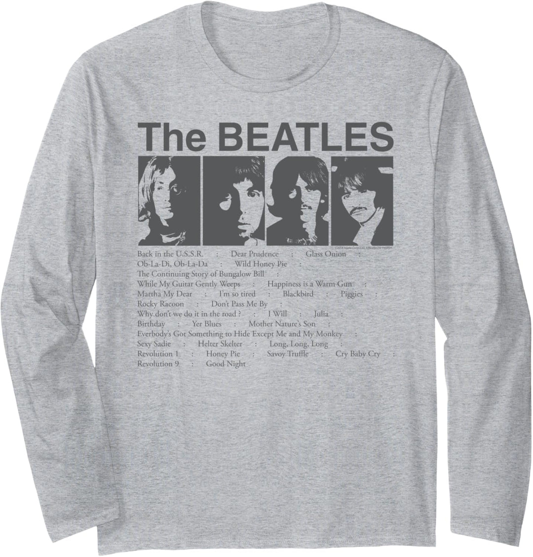 The Beatles Langarmshirt mit Songliste Langarmshirt