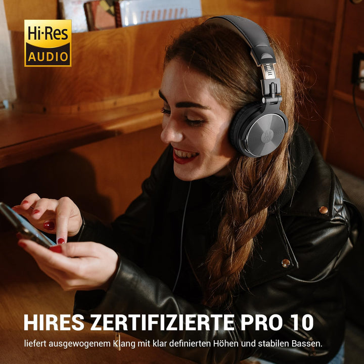 OneOdio Over Ear Kopfhörer mit Kabel, 50mm Treiber, Bassklang, 6.35 & 3.5mm Klinke, Share-Port, Gesc