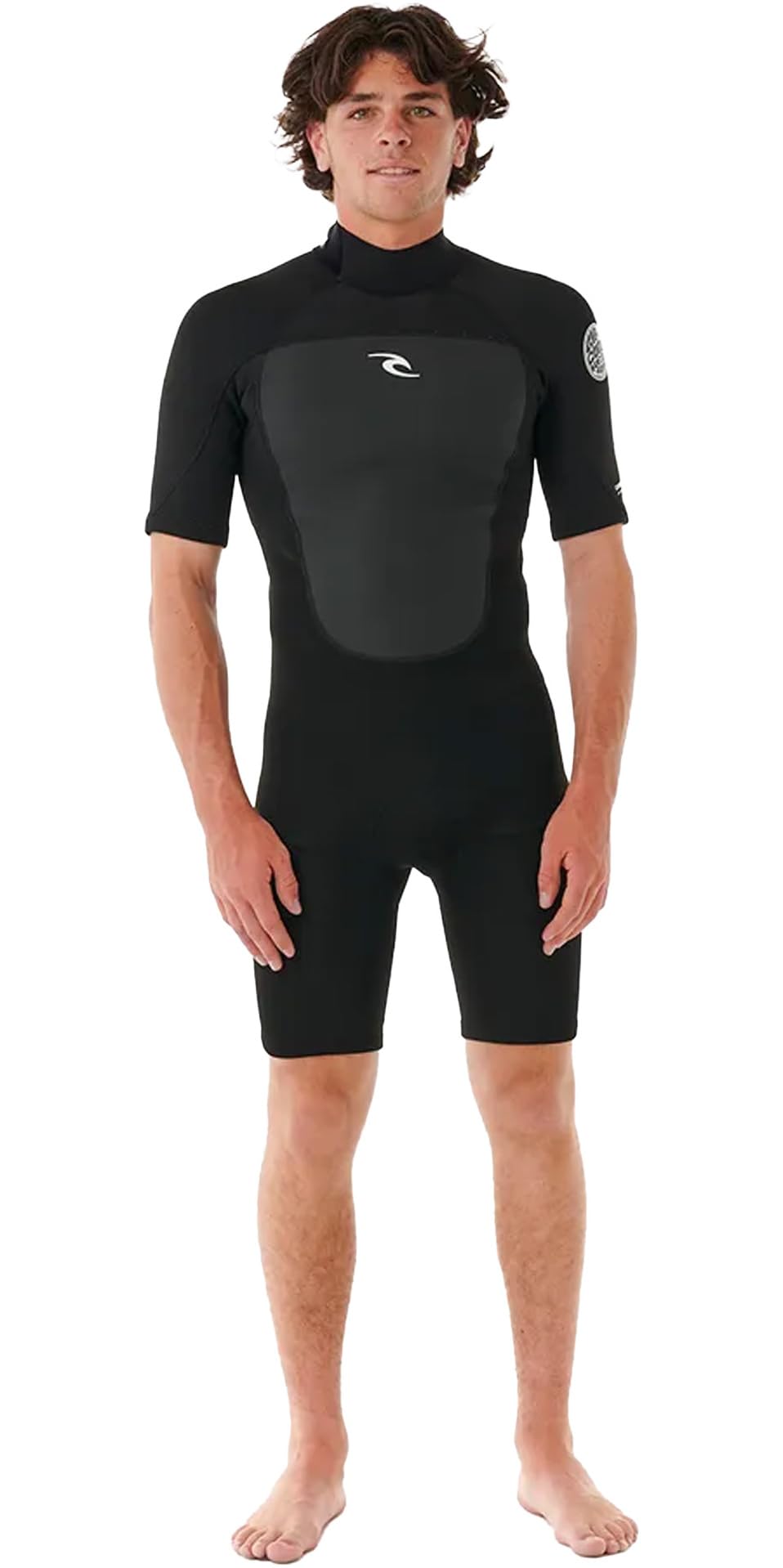 Rip Curl Mens Omega 2mm Back Zip Shorty Wetsuit 11LMSP - Black, S