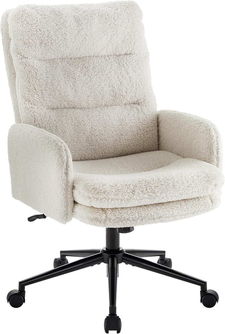 IWMH Schminktisch Stuhl, Schreibtischstuhl mit Rollen,Bürostuhl Ergonomisch mit Armlehne,Schminkstuh