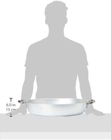 Pentole Agnelli ALMR111050 Strahlungspfanne, professionelles Aluminium 5 mm, 50 cm, 50 cm