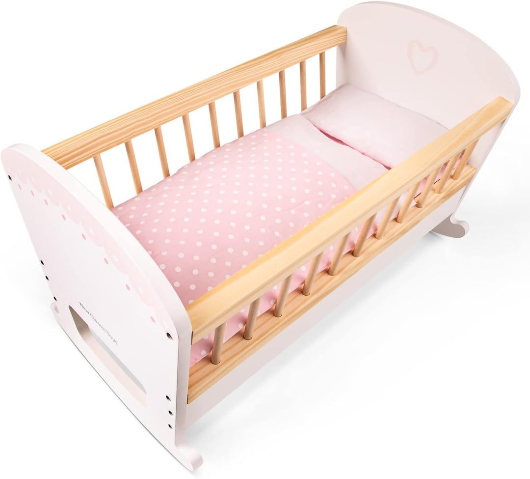New Classic Toys Puppenbett mit Bettwäsche, Puppenbett