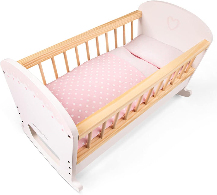 New Classic Toys Puppenbett mit Bettwäsche, Puppenbett
