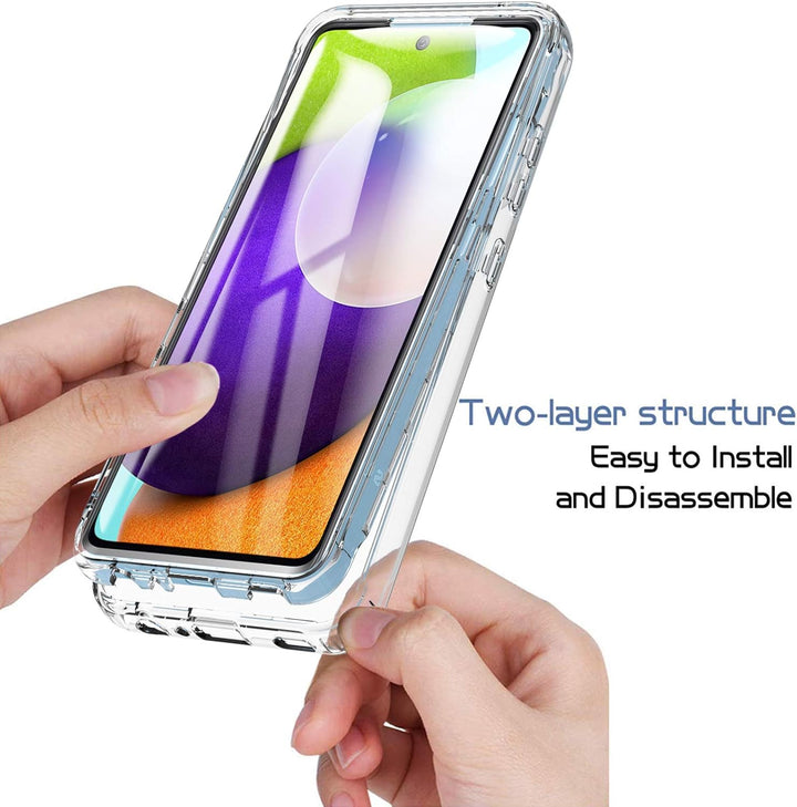 OWKEY für Samsung Galaxy A52 5G&4G / A52s 5G Hülle, 360 Grad Stossfest Handyhülle Silikon Roubst Cov