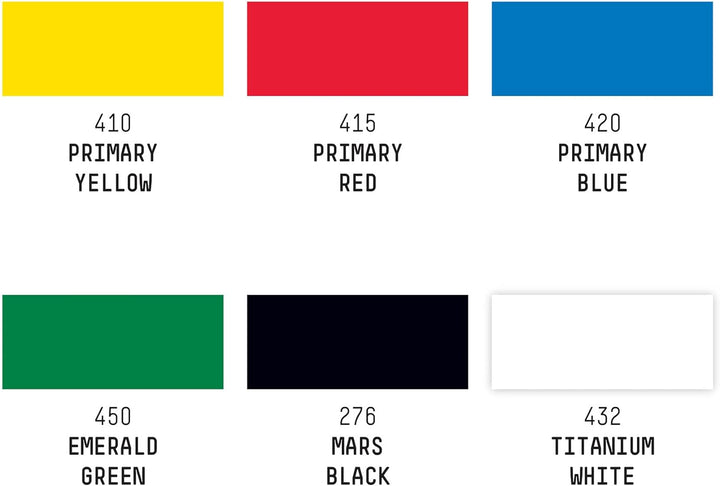 Liquitex 3699323 Proffessional Acrylic Gouache, Primärfarben, Set 6 Flaschen a 59ml 59 ml (6er Pack)