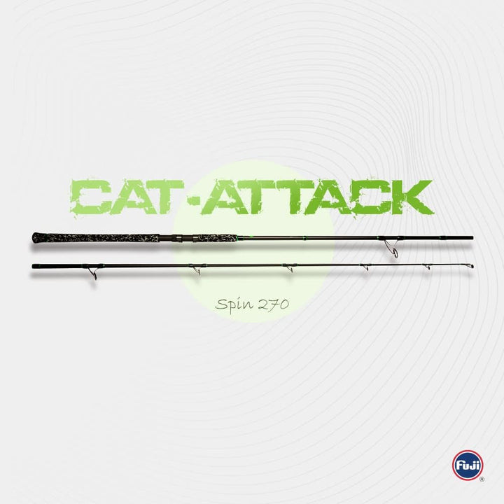 Zeck Cat-Attack Spin 270cm 180g Rute - Spinnrute für Wels, Wallerrute zum Spinnfischen, Kunstköderru