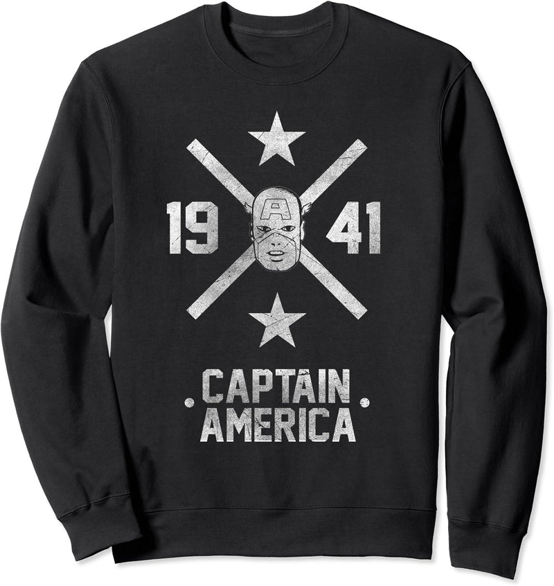 Marvel Captain America 1941 Cross Portrait Sweatshirt
