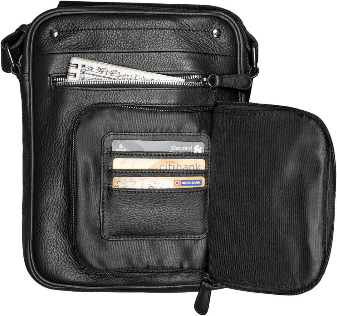 STILORD 'Randall' Vintage Ledertasche Umhängetasche Messenger Bag DIN A5 Tablettasche 9,7 Zoll für i