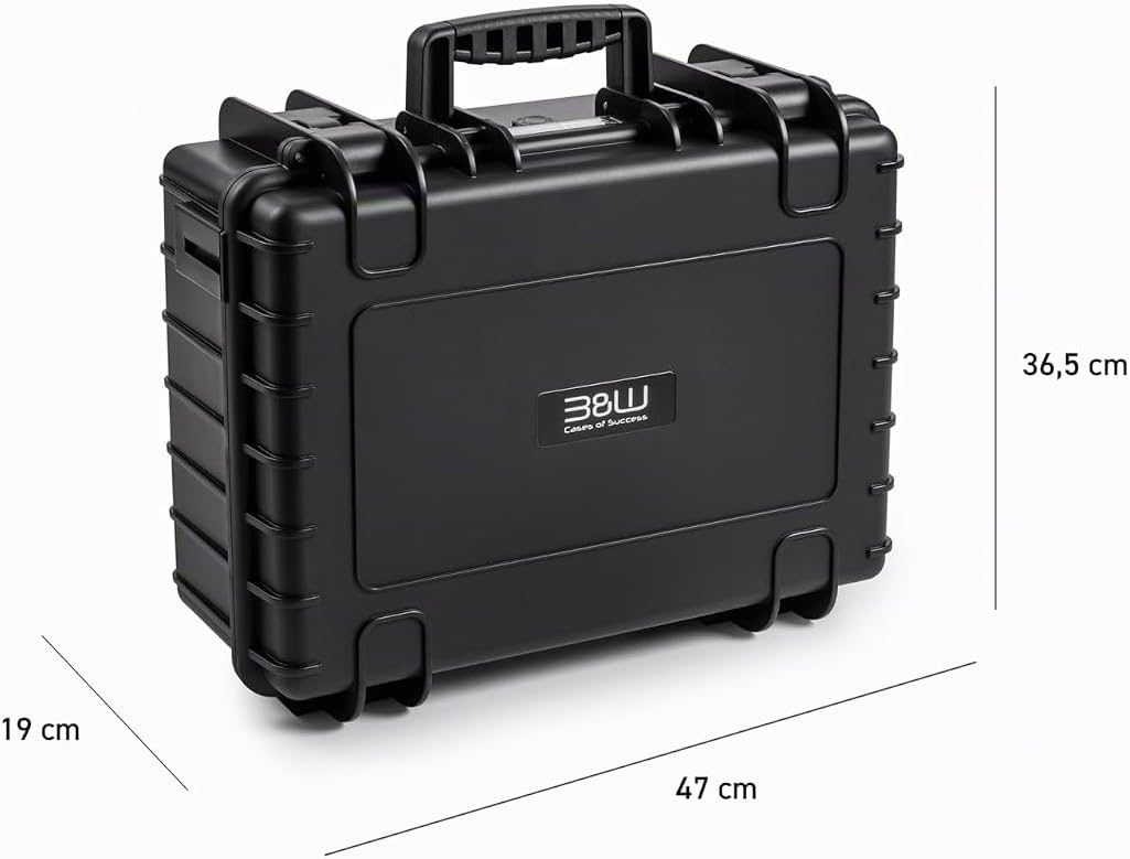 B&amp;W Transportkoffer Outdoor - Typ 5000 - Schwarz - Wasserdicht nach IP67 Zertifizierung, Staubdicht,