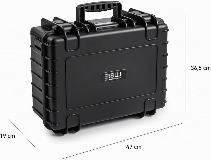 B&amp;W Transportkoffer Outdoor - Typ 5000 - Schwarz - Wasserdicht nach IP67 Zertifizierung, Staubdicht,