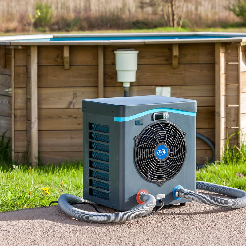 Gre HPM40 HPM40-Mini-Wärmepumpe für Aufbau-Pool bis zu 40 m3, blau, 40 m3