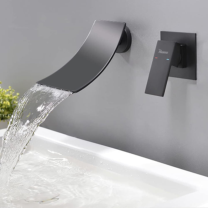 Wasserhahn Wasserfall Wandmontage Waschtisch Armatur Unterputz mit Wasserfall Wandarmatur 2 loch Mis