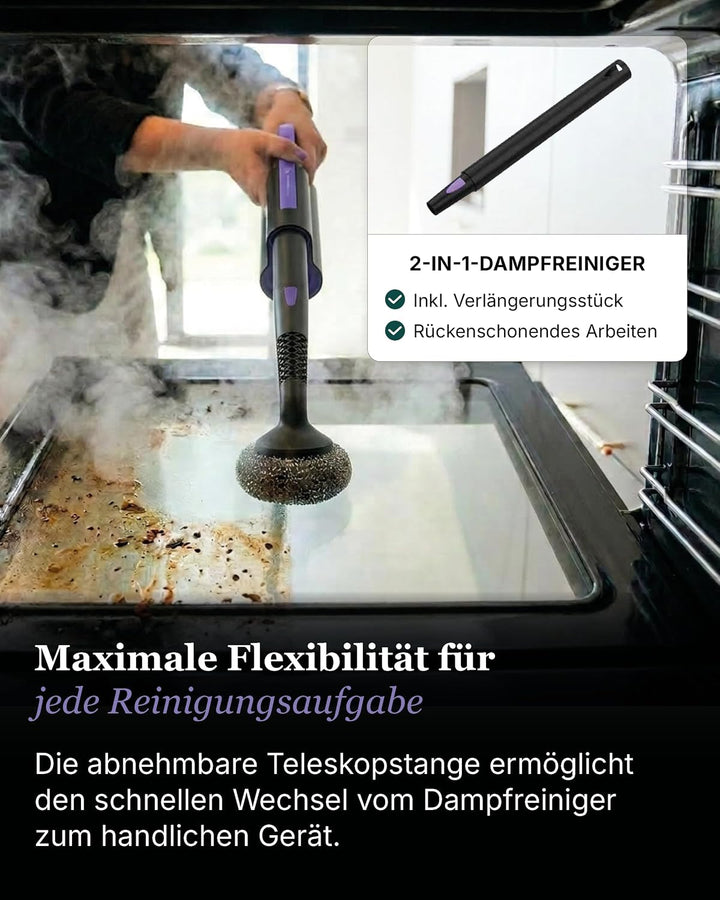 Motionflow Dampfreiniger für alles – 16-in-1 Hochdruck Steam Cleaner für Polstermöbel, Teppiche, Bad