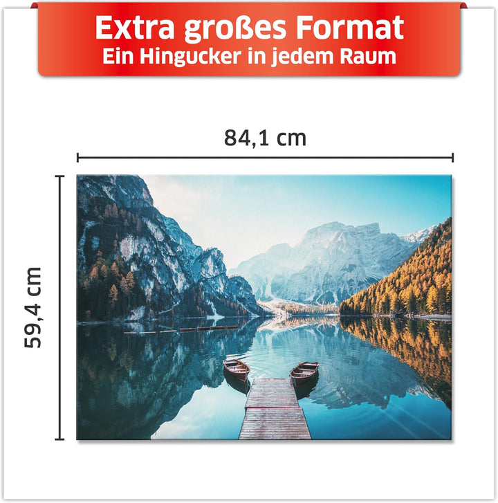 Primus Print - Wandbild Glasbild - Acrylglas Aludibond (Aluminium, See 84,1x59,4 cm) Aluminium See,