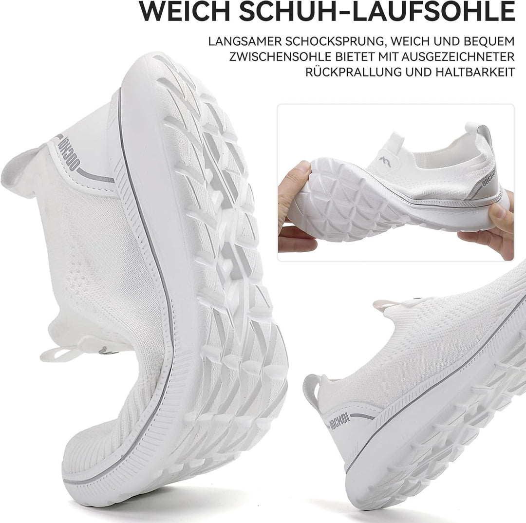 ODCKOI Sneaker Herren Ohne Schnuersenkel Slip-on Schuhe Mesh Atmungsaktiv Leicht Laufschuhe Sportsch