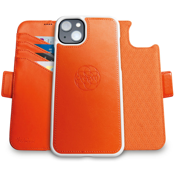 Dreem Fibonacci kompatibel mit iPhone 15 Plus Brieftaschen-Etui / 2-in-1 stossfestes Etui und abnehm