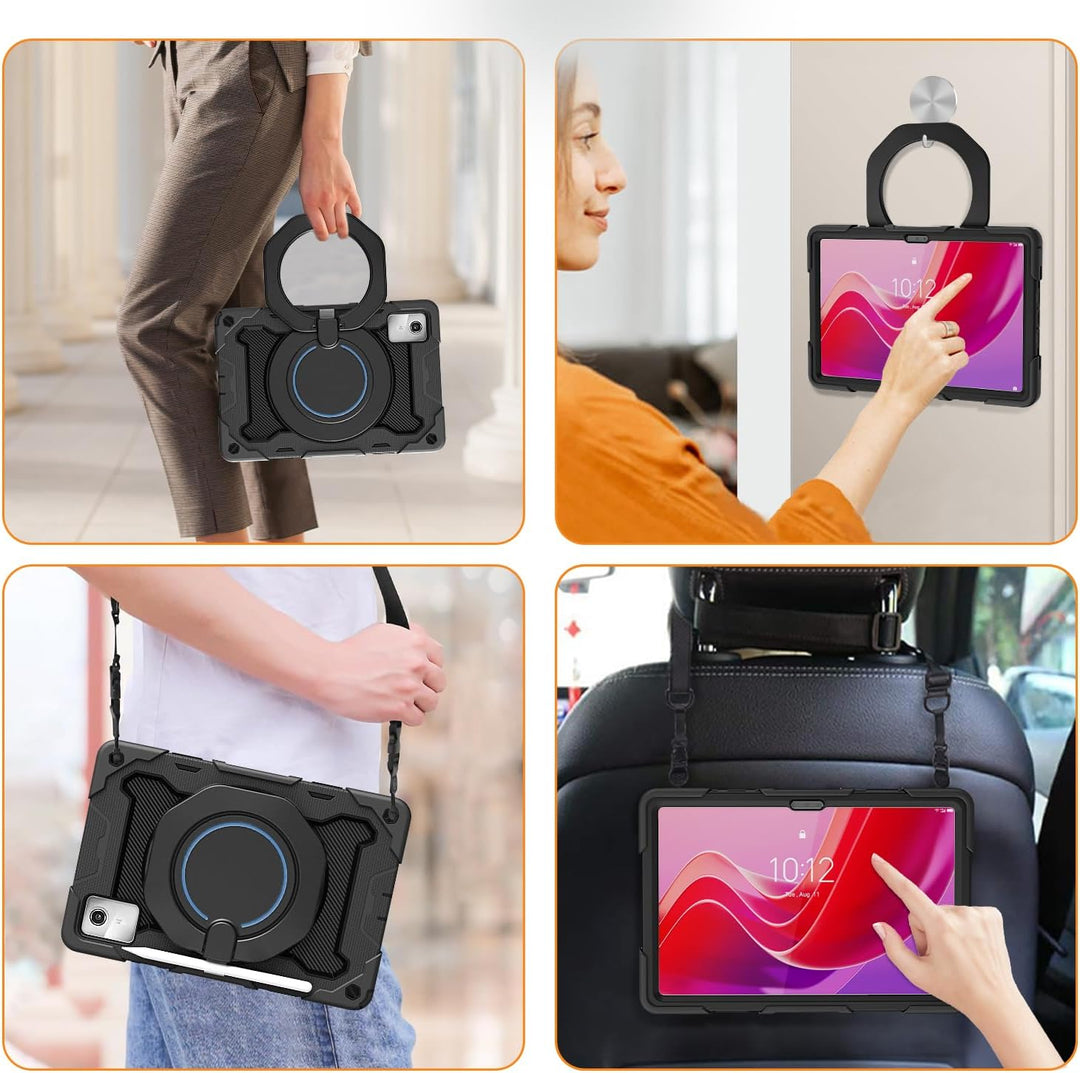 ROISKIN Lenovo Tab M11 2024 Hülle: Robuste, stossfeste Hülle mit Displayschutzfolie & 360° Drehbare