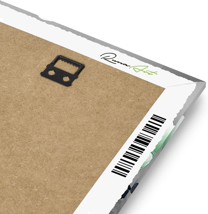 Runa Art Bild Modern Blumen Magnolien - Made in Germany - Wandbilder Abstrakt Grau Türkis 4 Teilig 0