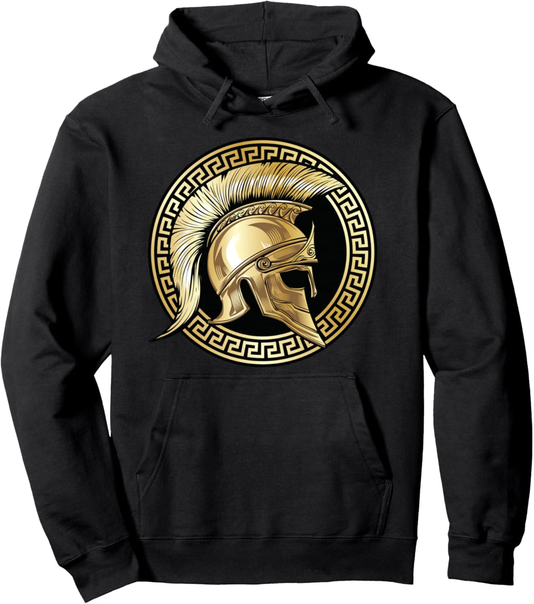 Spartaner Helm Gold Gladiator Sparta Griechisch Workout Pullover Hoodie