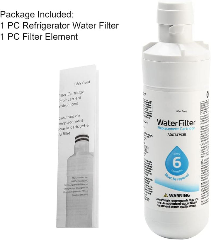 Anwangda Kühlschrank-Wasserfilter, LT1000P, Weiss, Austauschbar, Heimentfernung, Kompatibel mit Kenm