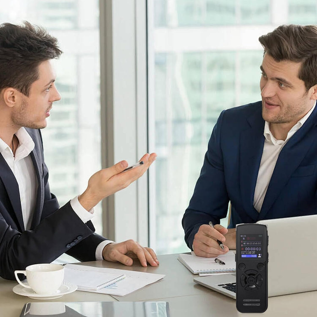 Diktiergerät 64GB Digital Voice Recorder, Tragbares Aufnahmegerät mit USB-C, One-Touch Aufnahme, Pla