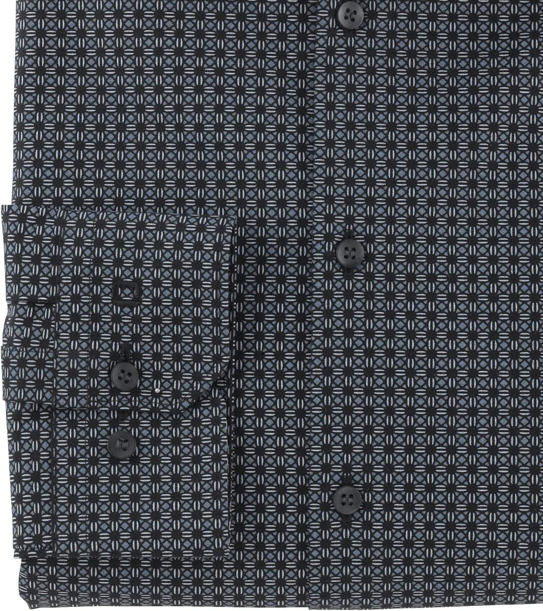 OLYMP Herren Businesshemd Langarm No. Six 24/Seven,Rotationsdruck,super Slim,Modern Kent 37 Schwarz