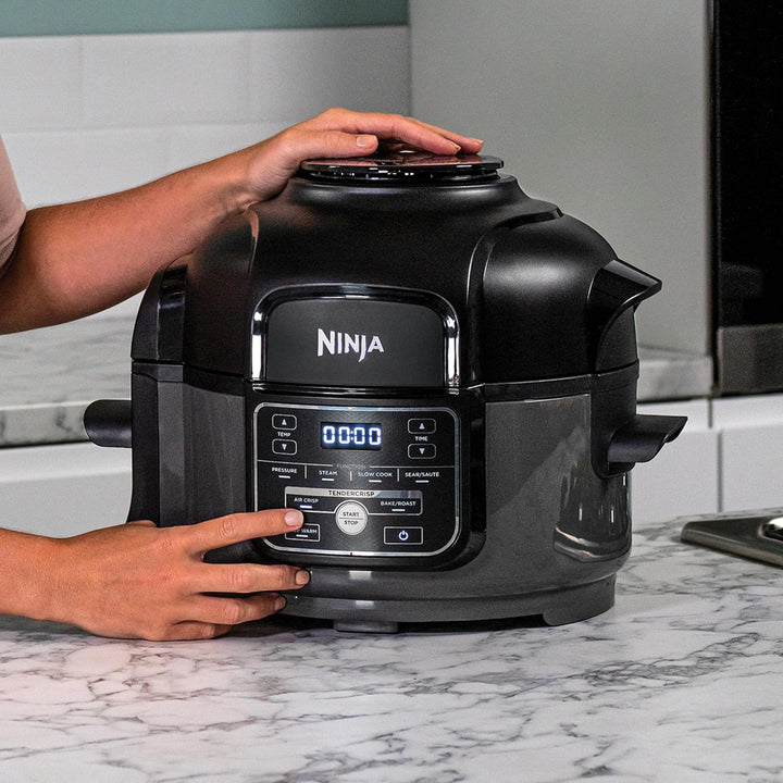 Ninja Foodi MINI Multikocher, 4,7L, 6-in-1 Multicooker, Pressure Cooker Schnellkochtopf, Airfryer He