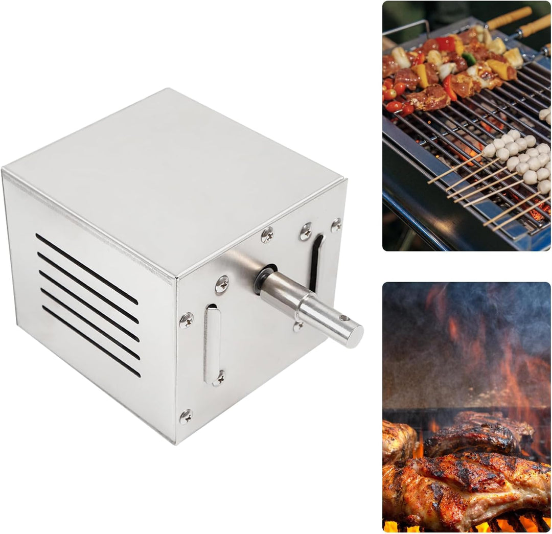 Spanferkelgrillmotor, 80-100kg Grillmotor BBQ-Röster, Grillspiessmotor Rostfreier,Rotisserie Roaster