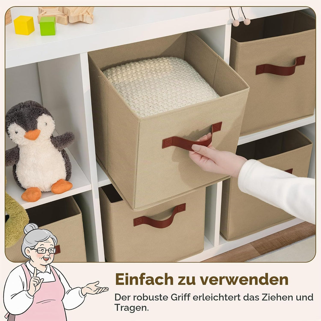 GRANNY SAYS Aufbewahrungswürfel Stoff, 6 Stück Aufbewahrungsboxen für Würfelregal, Regalkörbe 27 x 2