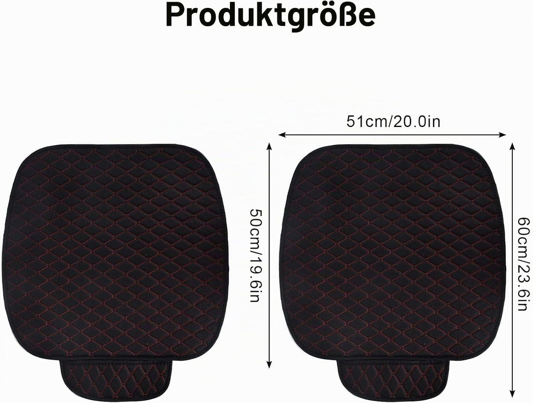 Colexy 2 Stück Universal Sitzauflagen Vordersitze 51 * 50 cm Sitzkissen Auto Vordersitze rutschfest