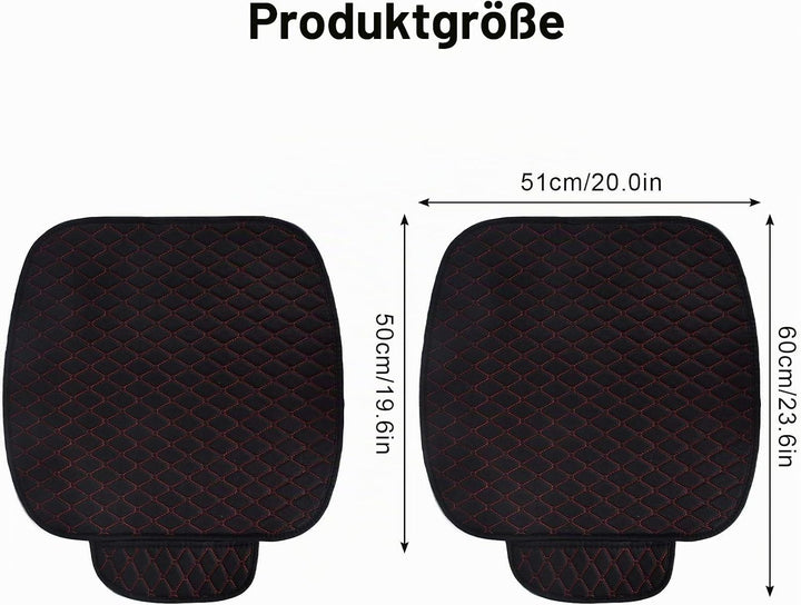 Colexy 2 Stück Universal Sitzauflagen Vordersitze 51 * 50 cm Sitzkissen Auto Vordersitze rutschfest