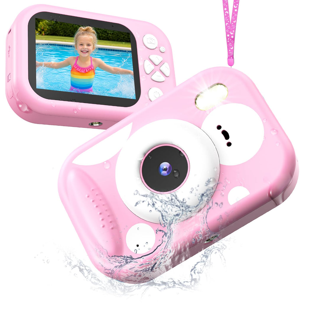 Kinderkamera, 48MP 1080P IP68 Unterwasser Digitalkamera wasserdichte Kamera Kinder mit 2,4 Zoll Bild