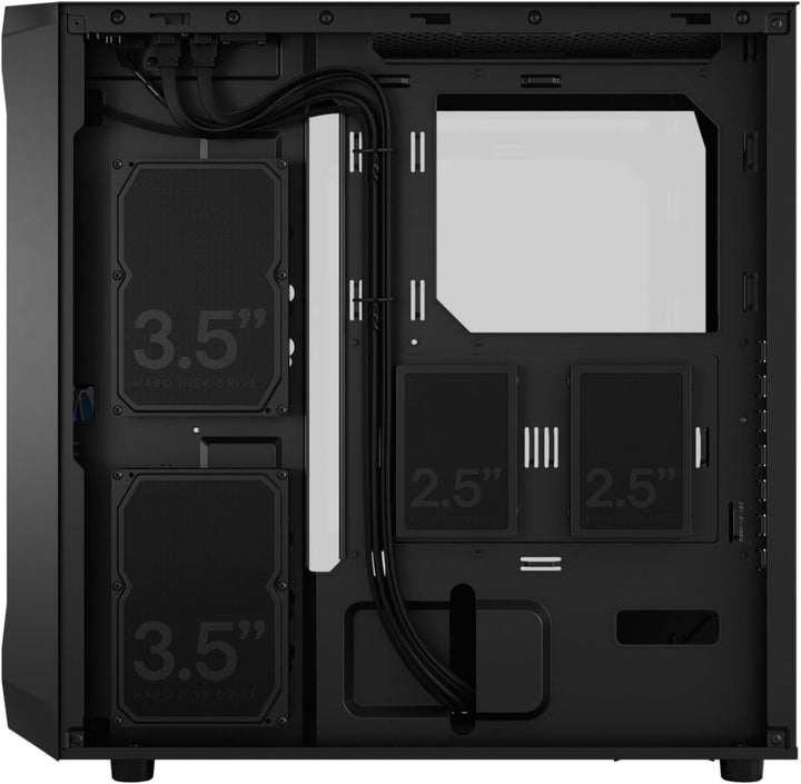 Fractal Design Focus 2 RGB Black - Tempered Glass Clear Tint - Mesh Front – Two 140 mm RGB Aspect Fa