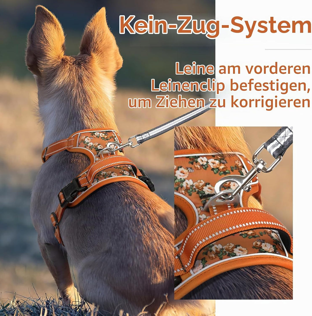 HEELE Hundegeschirr, Hundegeschirre mittelgrosse Hunde mit Griff reflektierendes Hundegeschirr gepol
