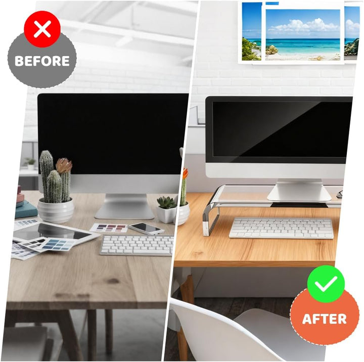 Monitorständer Acryl Bildschirmständer Transparenter Bildschirmerhöhung PC Laptopständer Monitorerhö