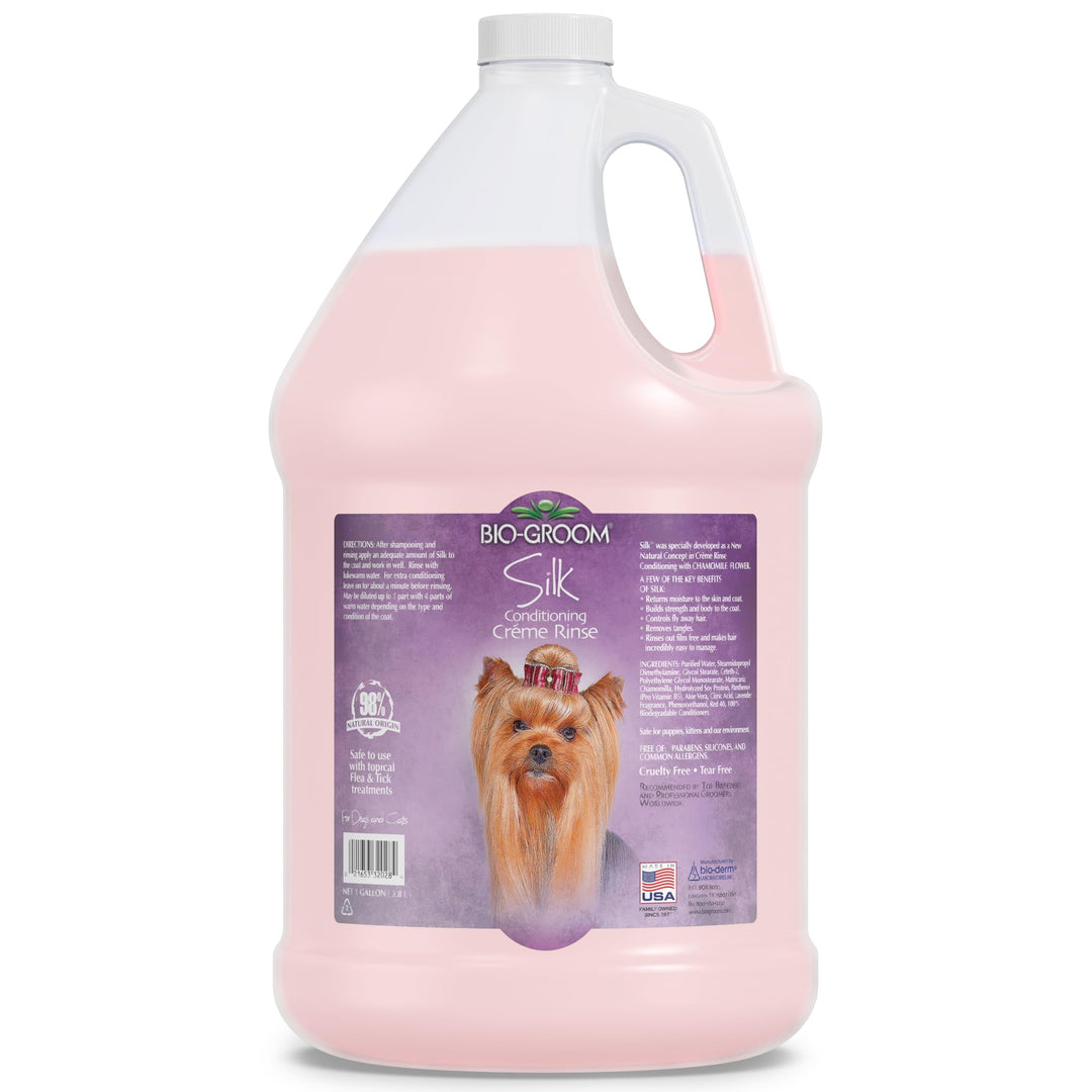 BIO-GROOM - Silk Creme Rinse - Pflegespülung für Hunde und Welpen - Spendet Feuchtigkeit - Entfernt