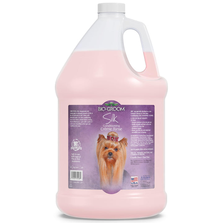 BIO-GROOM - Silk Creme Rinse - Pflegespülung für Hunde und Welpen - Spendet Feuchtigkeit - Entfernt