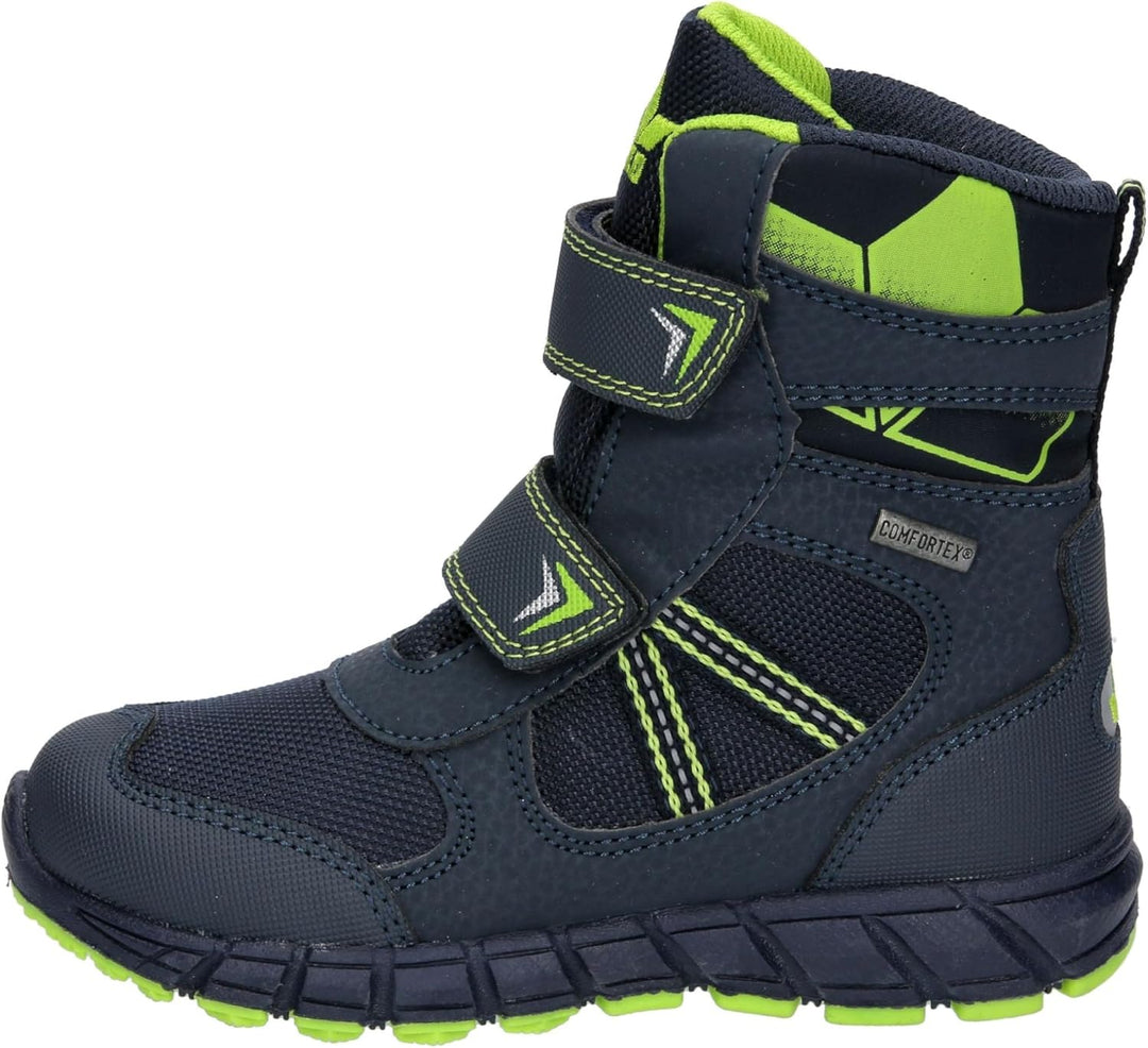Lico Unisex Kinder Lappland Schneestiefel 34 EU Marine Lemon, 34 EU Marine Lemon