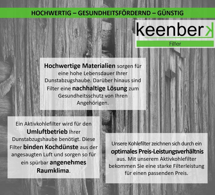 Aktivkohlefilter - passend für Hauben &amp; Umluftsets von Bosch, Siemens, Neff, Balay, Constructa, Küpp