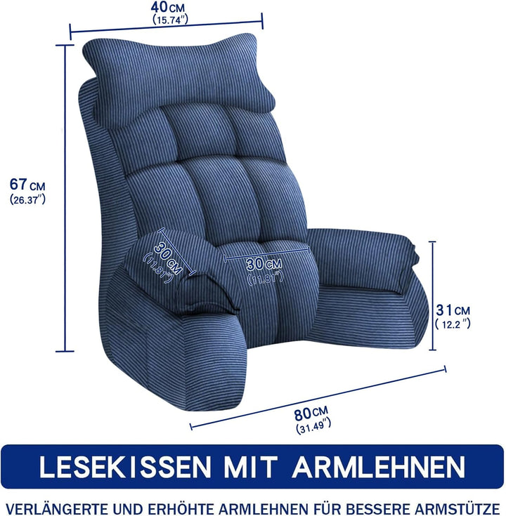 Lesekissen Bett mit Rückenlehne, Rückenkissen Sofa &amp; Bett Erwachsene | Lesekissen für Bett &amp; Sofa, R