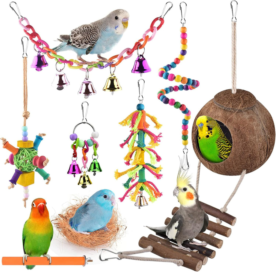 Vogelspielzeug, ERKOON Nymphensittich Futter Wellensittich Spielzeug Bird Feeder Toy for Parakeets P